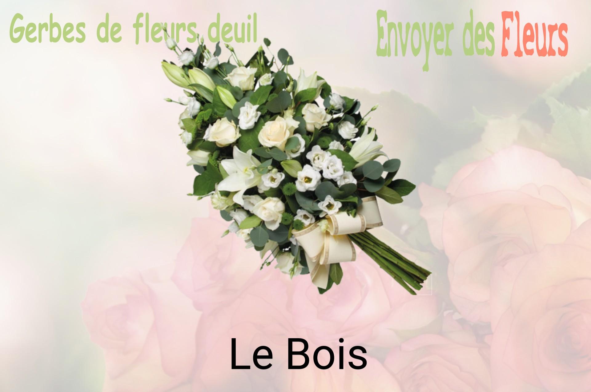 Gerbe de fleurs de deuil livrée à Le Bois